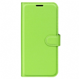 Flip Cover Oppo A98 5g Klassisk Litchi Imiteret Læder