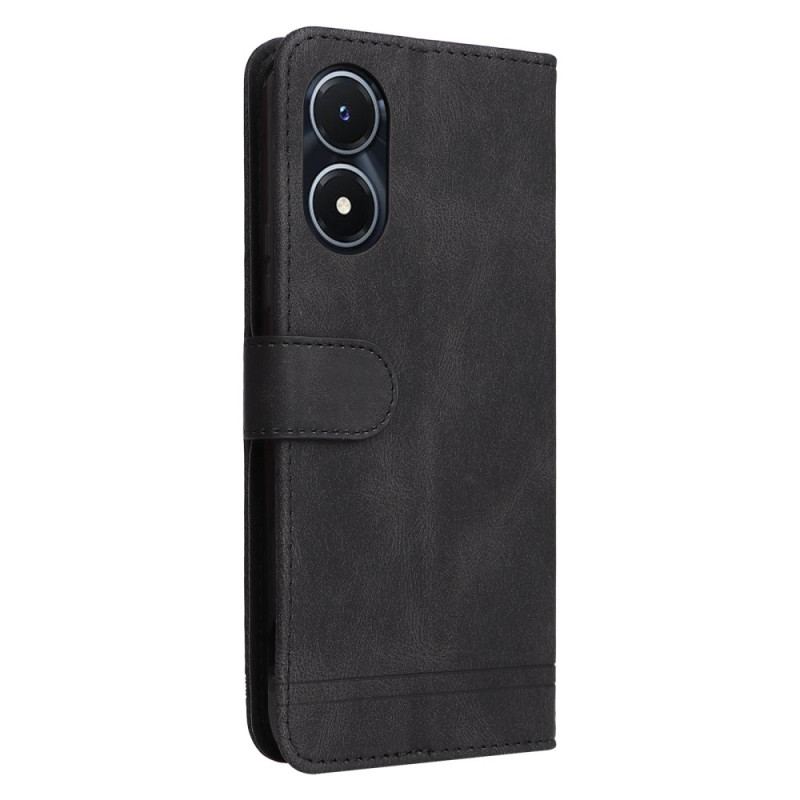 Flip Cover Vivo Y16 Læderstil Med Dekorativ Nitte