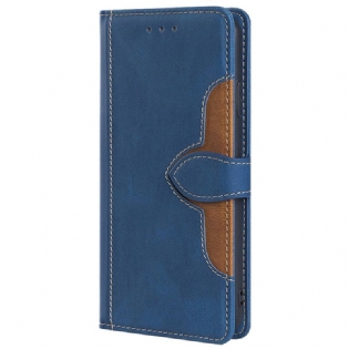 Flip Cover Oppo Find X5 Pro Imiteret Læder Bicolor Stilfuld