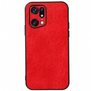 Mobilcover Oppo Find X5 Pro Tekstureret Kunstlæder
