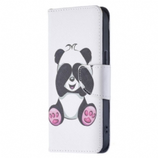 Læder Cover iPhone 15 Panda