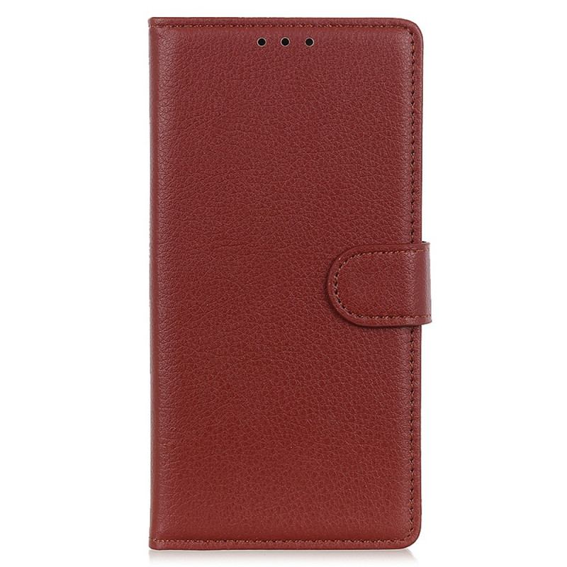 Flip Cover Samsung Galaxy A03 Traditionelt Litchi Læder