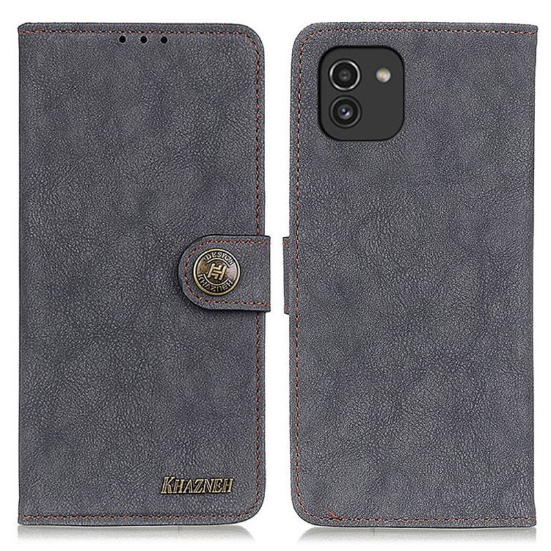 Læder Cover Samsung Galaxy A03 Khazneh Retro Split Læder