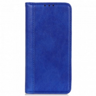 Cover Motorola Edge 20 Lite Flip Cover Litchi Split Læderversion
