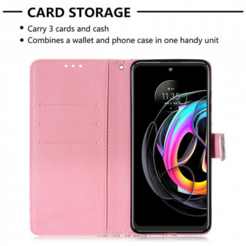 Flip Cover Motorola Edge 20 Lite Akvarel Valmue