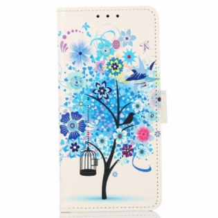 Flip Cover Motorola Edge 20 Lite Farverigt Træ