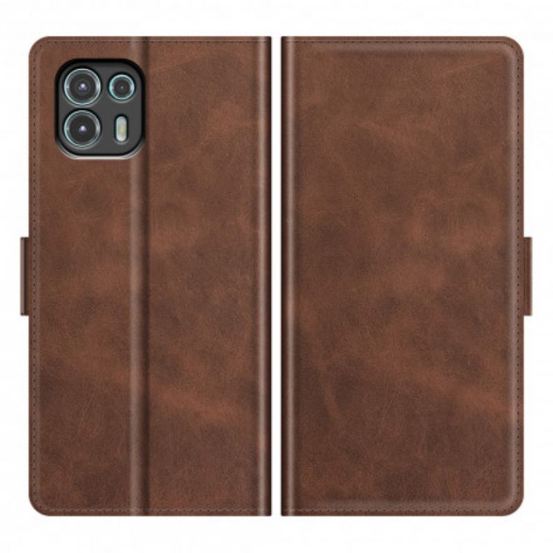 Flip Cover Motorola Edge 20 Lite Læder Cover Klassisk Dobbeltklap