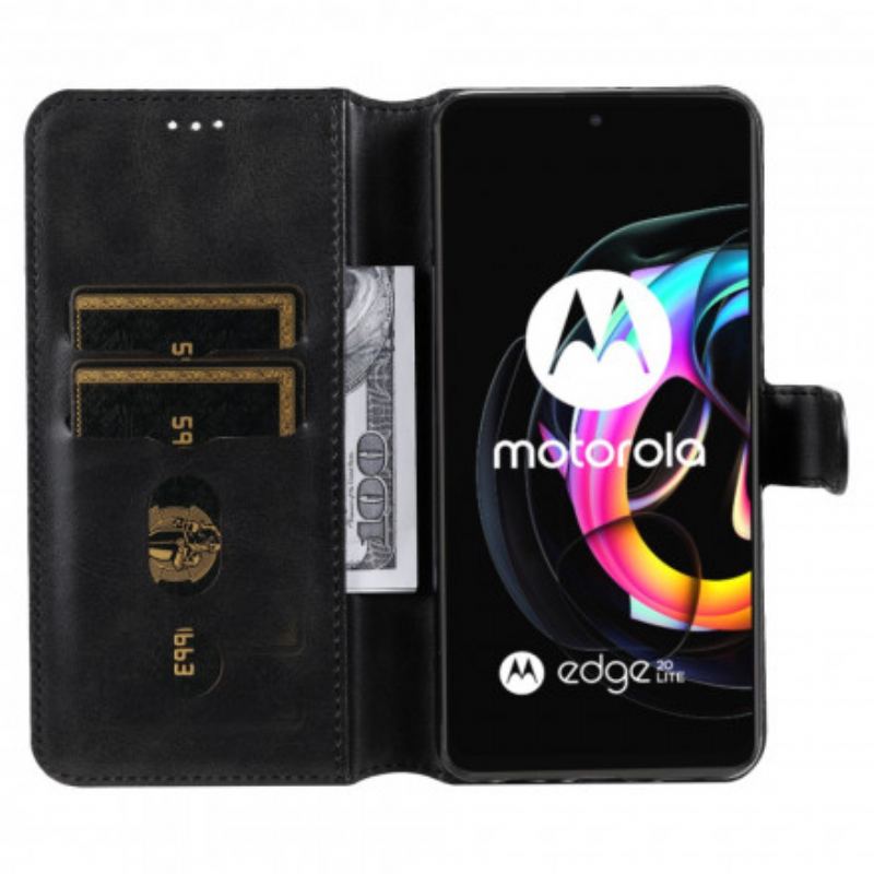 Flip Cover Motorola Edge 20 Lite Nye Farver I Kunstlæder