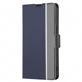 Læder Cover Oppo Reno 8 To-tonet