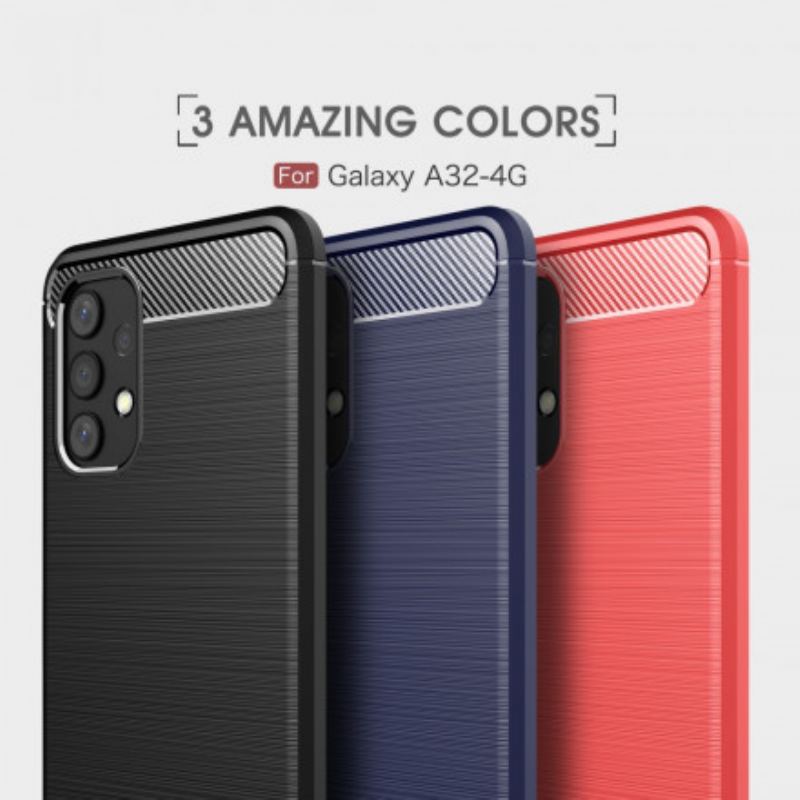 Cover Samsung Galaxy A32 Børstet Kulfiber