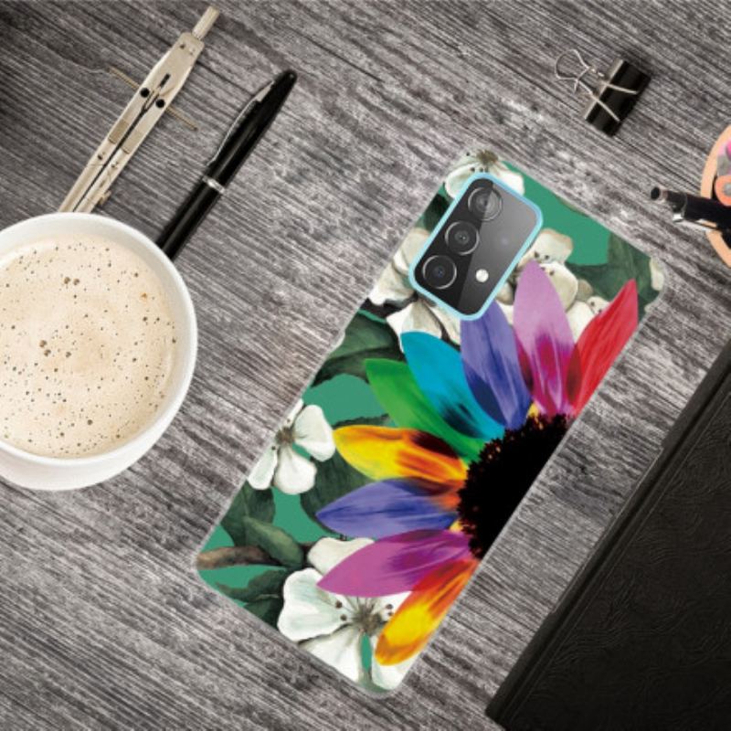 Cover Samsung Galaxy A32 Farverig Blomst