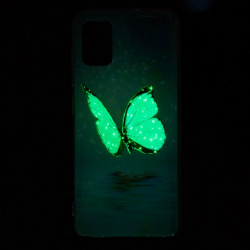 Cover Samsung Galaxy A32 Fluorescerende Blå Sommerfugl
