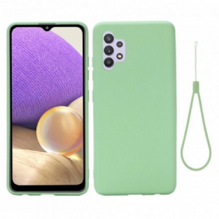 Cover Samsung Galaxy A32 Flydende Silikone Med Snor