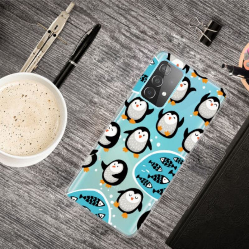 Cover Samsung Galaxy A32 Pingviner Og Fisk