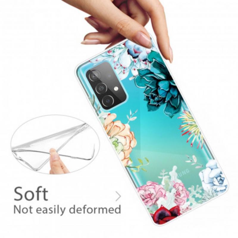 Cover Samsung Galaxy A32 Sømløse Akvarelblomster
