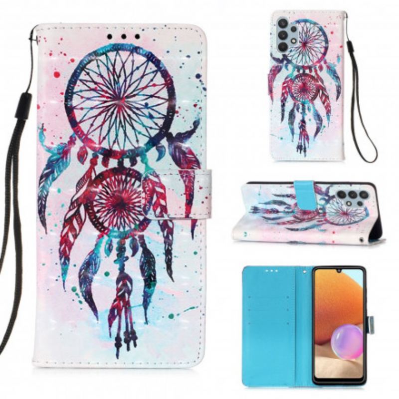 Flip Cover Samsung Galaxy A32 Akvarel Drømmefanger