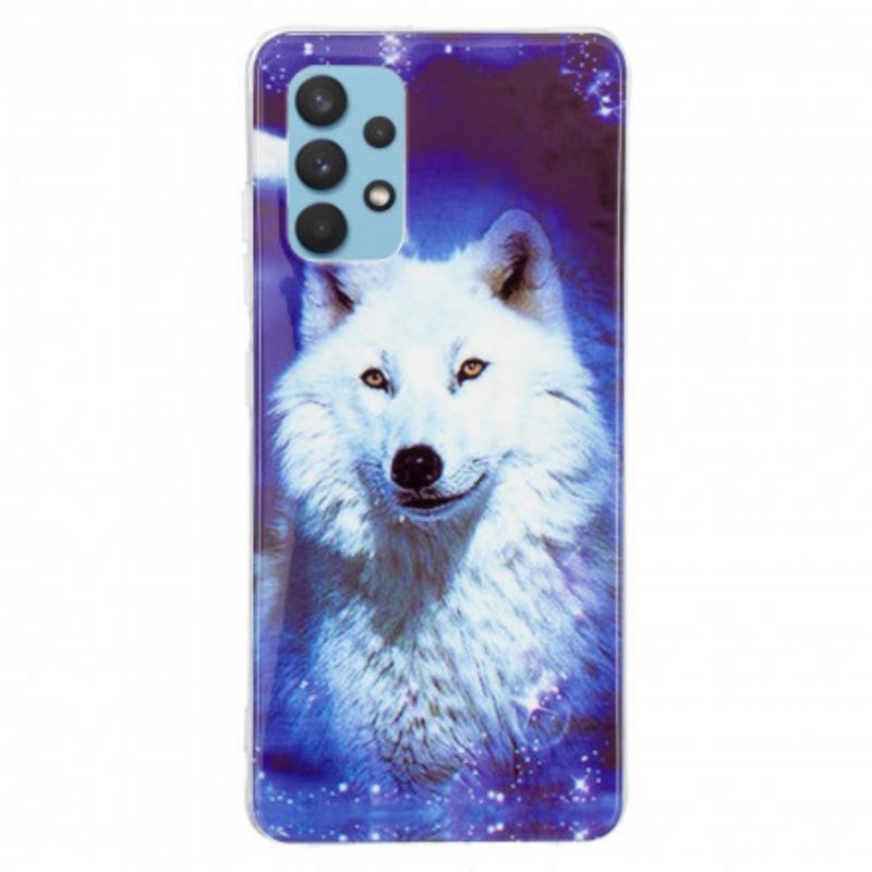 Mobilcover Samsung Galaxy A32 Fluorescerende Wolf Series