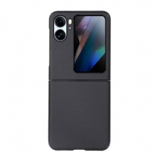 Cover Oppo Find N2 Flip Flip Cover Ægte Litchi Læder