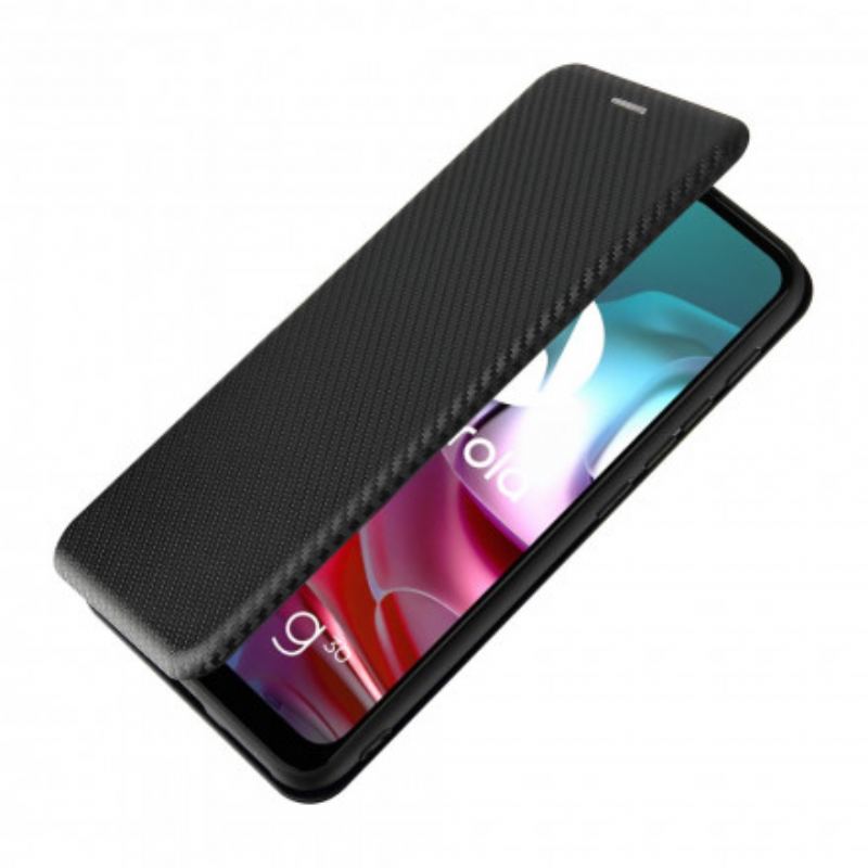 Cover Moto G30 / G10 Flip Cover Farvet Carbon Silikone