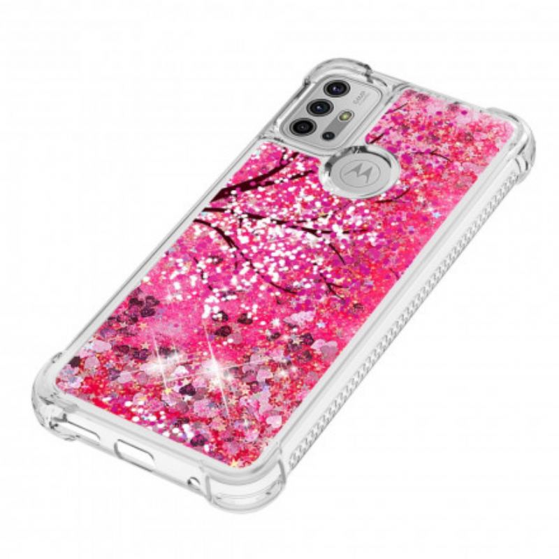 Cover Moto G30 / G10 Glitter Træ