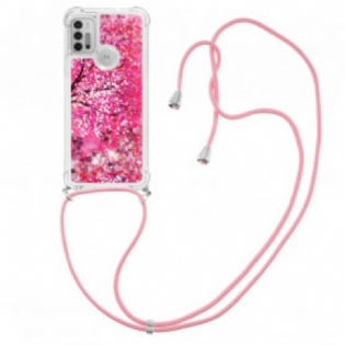 Cover Moto G30 / G10 Med Snor Sequin Snøretræ