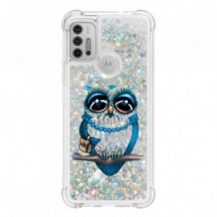 Cover Moto G30 / G10 Miss Owl Pailletter