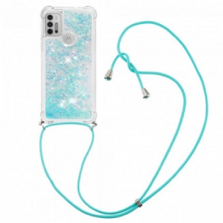 Cover Moto G30 / G10 Pailletter Med Snøre