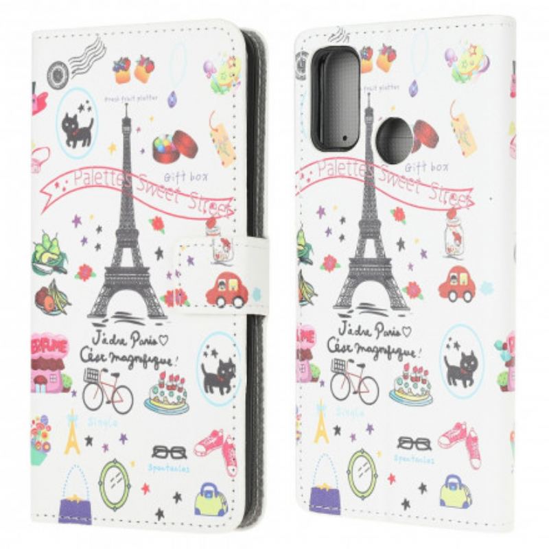 Flip Cover Moto G30 / G10 Jeg Elsker Paris
