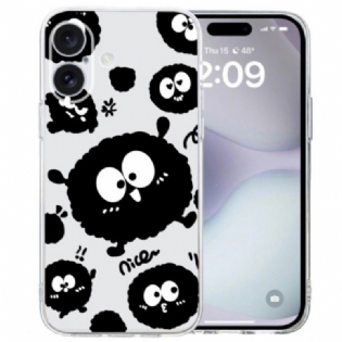Cover iPhone 16 Transparent Edge Black Brikette
