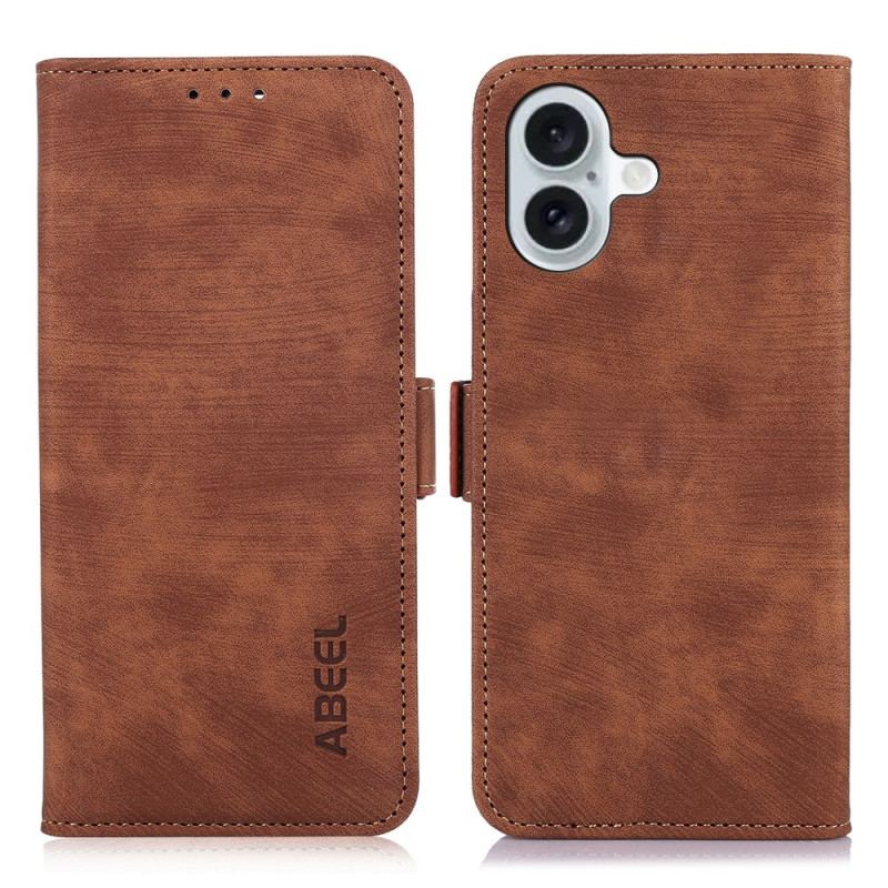 Flip Cover iPhone 16 Abeel Vintage Kunstlæder