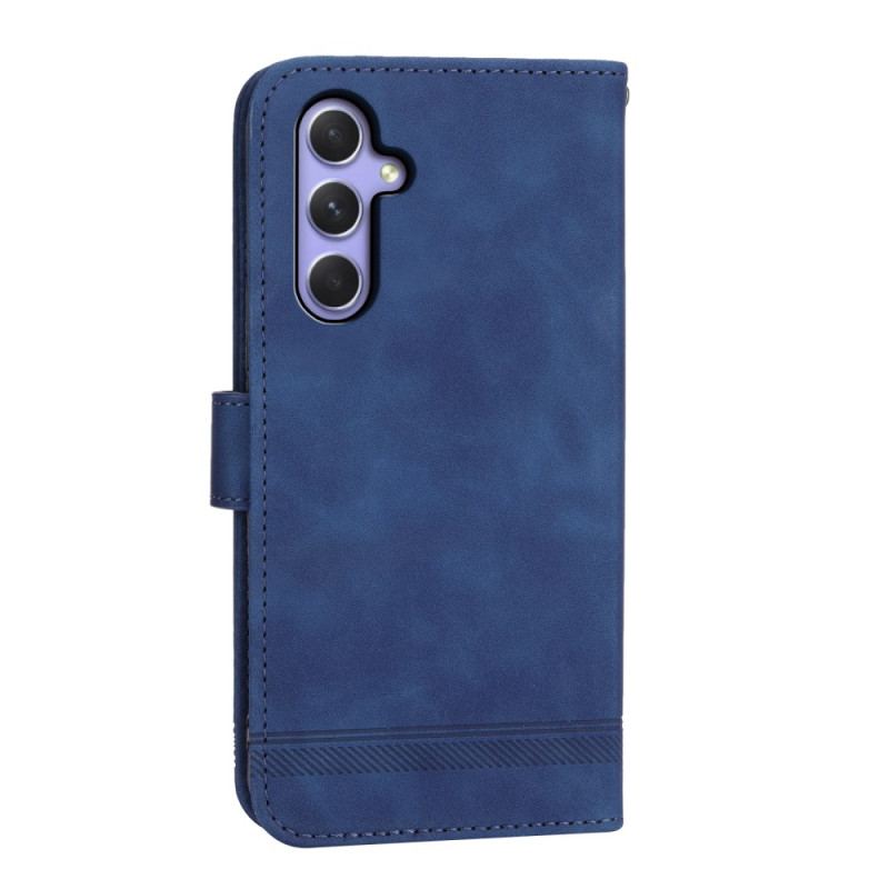 Flip Cover Samsung Galaxy A55 5g Imiteret Læderrem Dierfeng