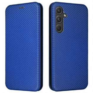 Flip Cover Samsung Galaxy A55 5g Kulfiber Tekstur