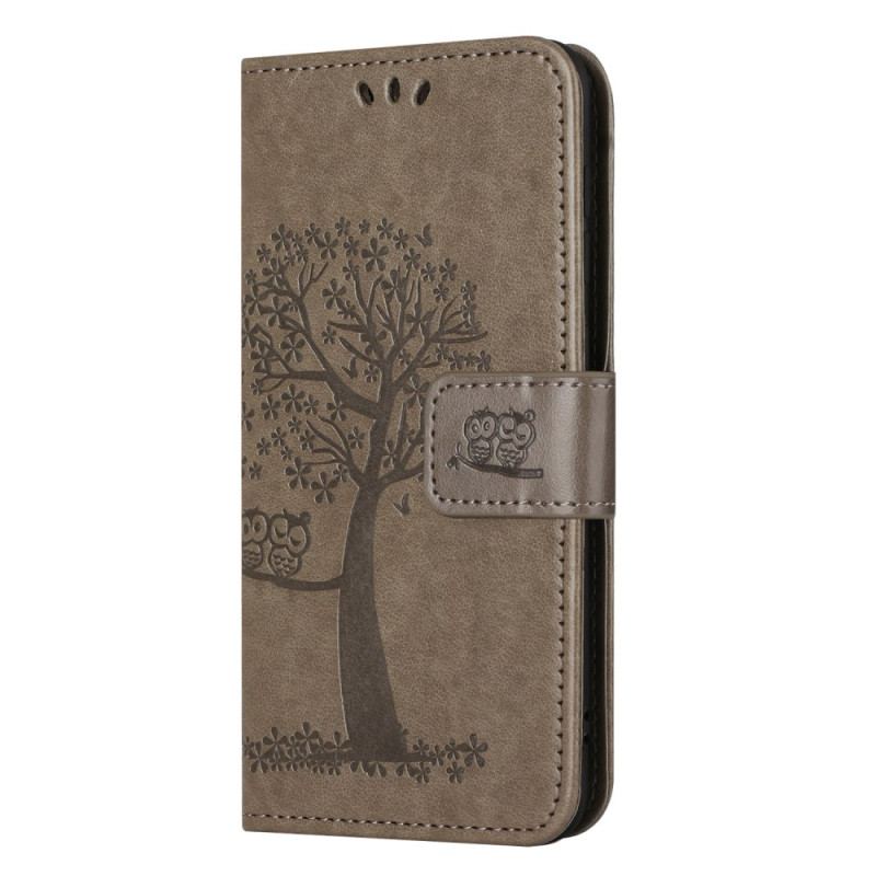 Flip Cover Til Samsung Galaxy A55 5g Ugle Og Snøretræ