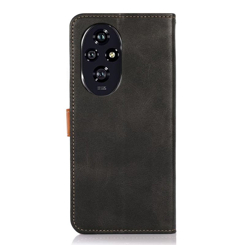 Læder Cover Honor 200 Pro Telefon Etui Guldspænde Khazneh