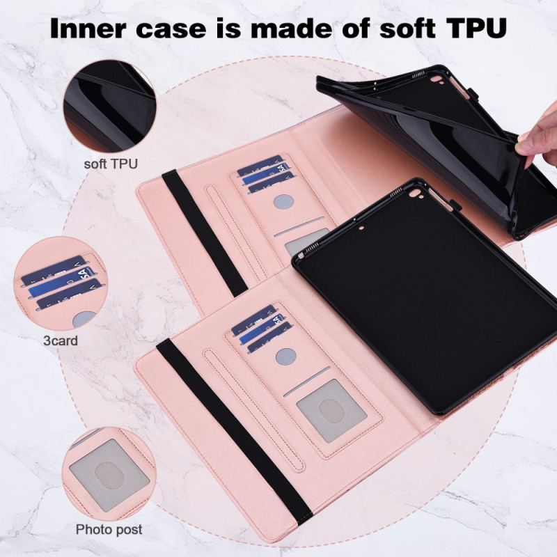 Etui Xiaomi Pad 5 Multifunktionelt Sommerfugle Mønster