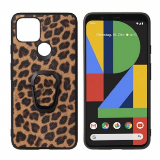 Cover Google Pixel 5 Leopard Stil Ring-støtte