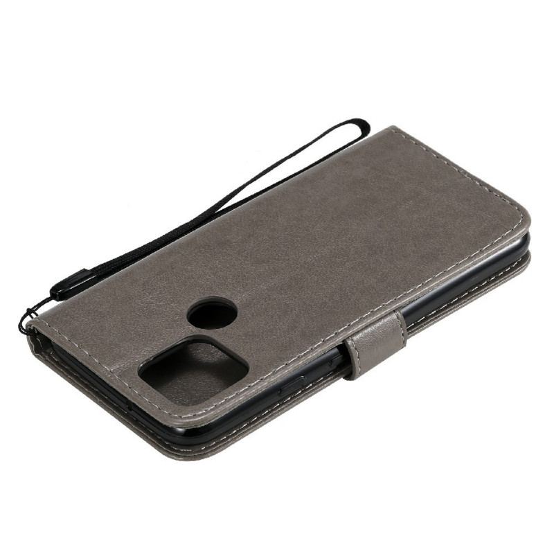 Flip Cover Google Pixel 5 Med Snor Kat Og Bi Med Snor