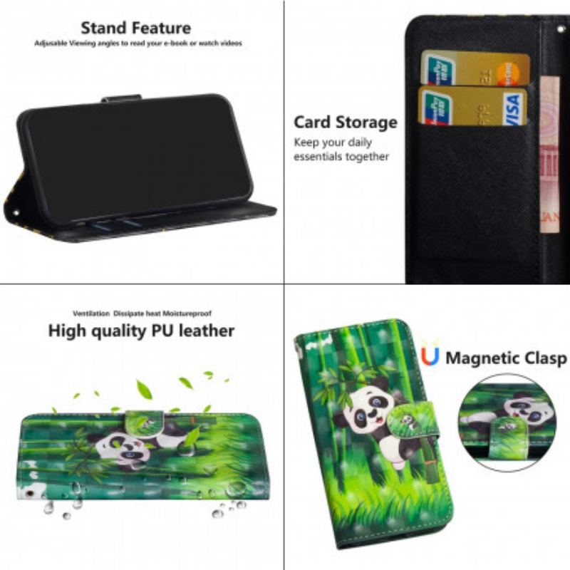Flip Cover Google Pixel 5 Panda Og Bambus