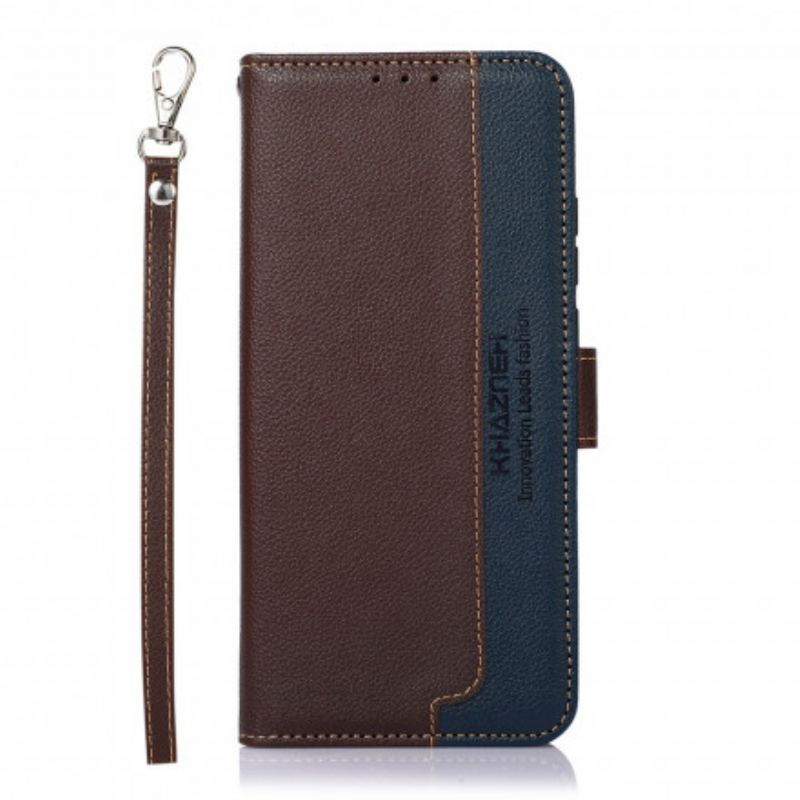 Flip Cover Samsung Galaxy A42 5G Lychee Style Rfid Khazneh