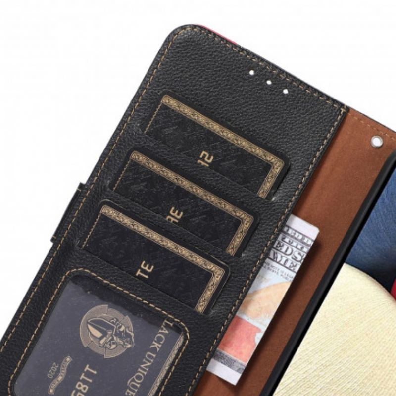 Flip Cover Samsung Galaxy A42 5G Lychee Style Rfid Khazneh