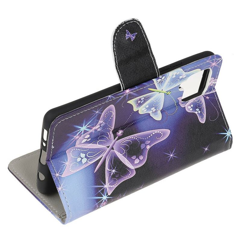 Flip Cover Samsung Galaxy A42 5G Suveræne Sommerfugle
