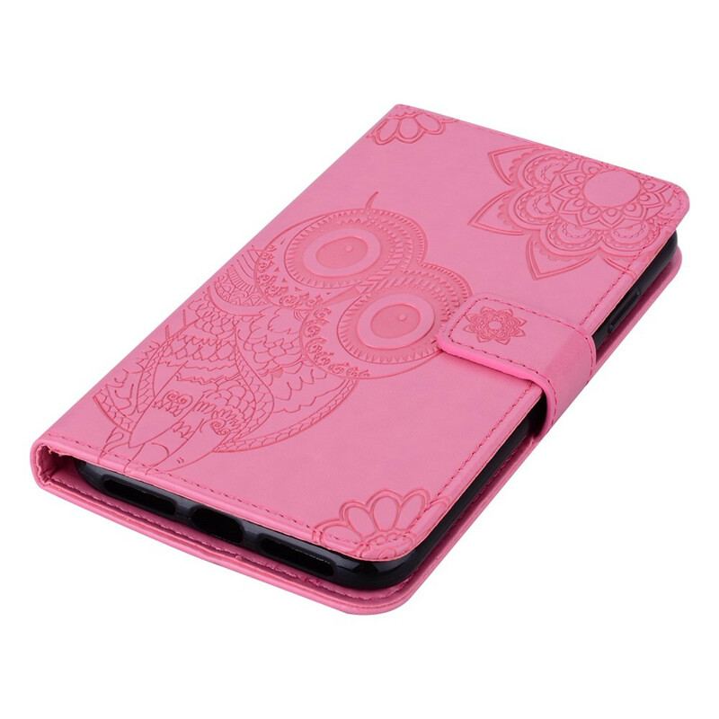 Flip Cover Samsung Galaxy A42 5G Ugle Mandala Og Lanyard