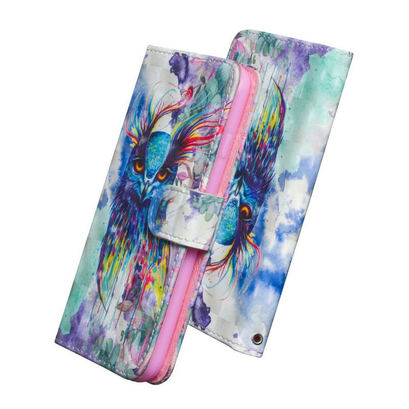 Flip Cover Samsung Galaxy A21s Akvarel Fugl