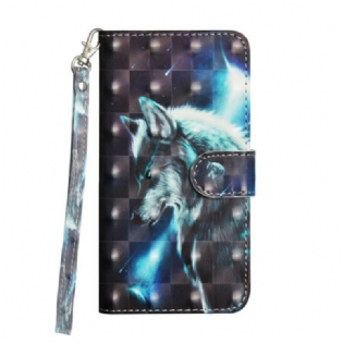 Flip Cover Samsung Galaxy A21s Majestætisk Ulv