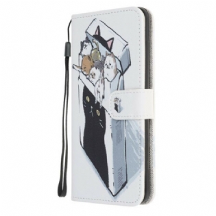Flip Cover Samsung Galaxy A21s Med Snor Levering Thong Cats