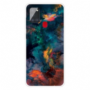 Mobilcover Samsung Galaxy A21s Farverige Skyer