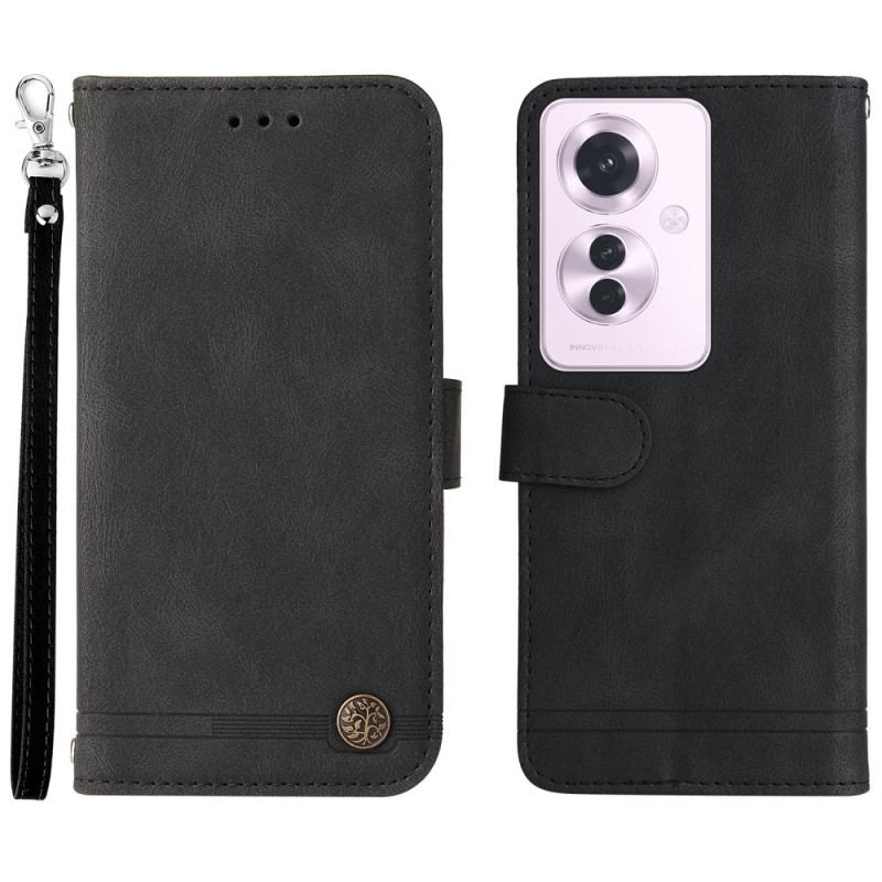 Flip Cover Til Oppo Reno 11f 5g Foldestropholder