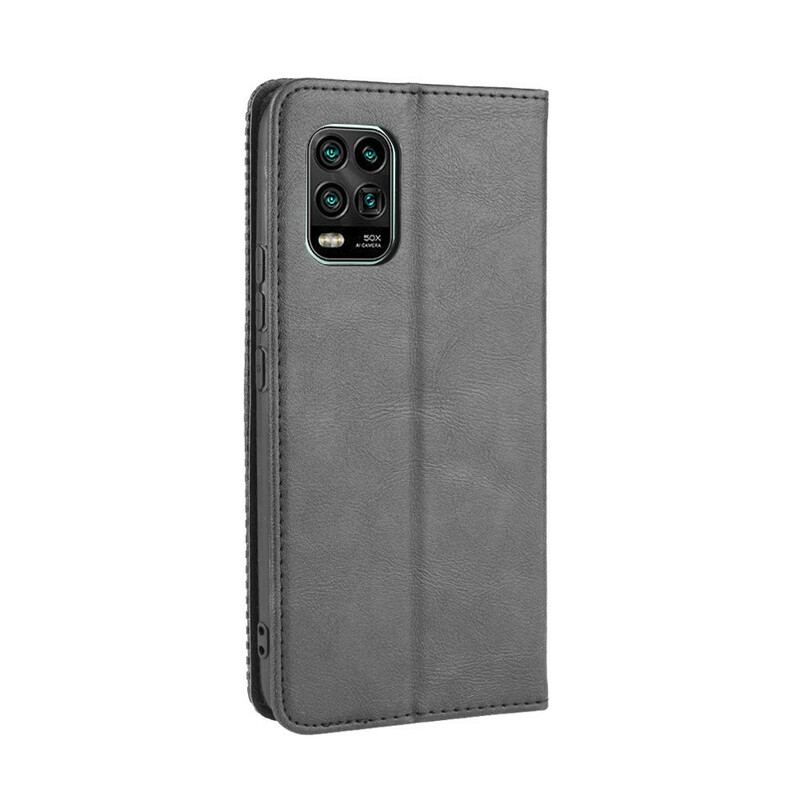 Cover Xiaomi Mi 10 Lite Flip Cover Stiliseret Vintage Lædereffekt