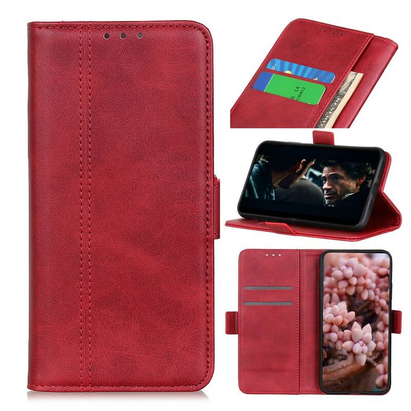 Læder Cover Xiaomi Mi 10 Lite Subtile Syninger