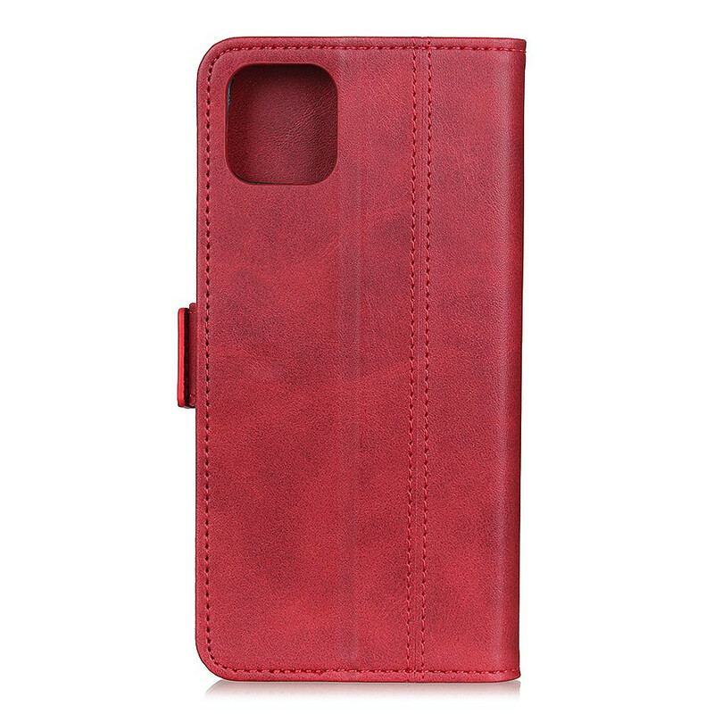 Læder Cover Xiaomi Mi 10 Lite Subtile Syninger